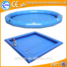 0.9mm PVC-Qualität aufblasbarer Kugelpool, quadratisches / rundes aufblasbares Wasser-Swimmingpool